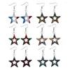 Dangle Earrings European And American Personality Creative Design Star Acrylic Five-pointed Simple