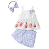 Clothing Sets Toddler Baby Girls Outfits&Set Sleeveless Sling Sweet Tube Pattern Set First Birth Outfit Girl Giraffe Clothes