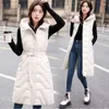 Chalecos de mujer chaleco largo cinturón abrigo invierno mujer puffer 2024 moda coreana con capucha outwear chaqueta sin mangas femenina