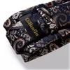 Bow Ties Men slipsar Gold Blue Paisley Wedding Tie For Men Hanky ​​Cufflinks Silk Men slips Set Party Fashion Dibangu Designer MJ-7249 231102