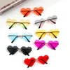 Sunglasses Rave Party UV400 Protection Eyeglasses Vintage Shades For Women Metal Frame Sun Glasses Heart Shaped