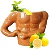 Kubki 1PC Creative Muscle Mub Ceramic Coffee Man Cup do Milk Beverage Cute Knebel Prezenty dla dorosłych mężczyzn i studenci domowe kuchnia