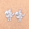 Christmas Decorations 36pcs Charms Santa Claus Gift 33x25mm Antique Pendants Vintage Tibetan Silver Jewelry DIY For Bracelet Necklace 231102