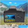 Digitalkameror Portable Travel Vlog Camera Pography 16x Zoom 1080p HD SLR Anti-Shake PO för Live Stream Drop Delivery P O DHCYS