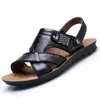 Sandalen heren zomer sandalen echt leer comfortabel slip-on casual sandalen mode mannen slippers zapatillas hombre maat 38-48 230403