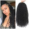 Curly River Locs Crochet Hair 18 Zoll Bohemia Goddess Hippie Locs Crochet Braids Hair Synthetic Braiding Hair Extensions