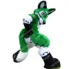 Super Super Green Cat Mascot Conture Halloween Cartoon Forme Outfit Suit Xmas Outdoor Partn
