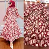 Vêtements ethniques Malaisie Femmes musulmanes Floral Imprimer Volants Abaya Longue Maxi Robe Turquie Islam Eid Party Dubaï Kaftan Robe Arabe Jalabiya