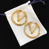 Designer Jewelrys Lettre Boucles d'oreilles Mode Gold Hoop Boucles d'oreilles pour Lady Femmes Party Amoureux de mariage Cadeau Bijoux de fiançailles pour la mariée Bonne