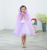 女の子のドレス紫色のプリンセスソフィアドレス女の子用コスプレコスチュームパフスリーブレイヤードレスチャイルドパーティーソフィアファンシーコスチューム230403