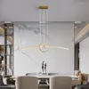 Lampade a sospensione Luci moderne creative a LED L100CM Lampada Hlanging per sala da pranzo Cucina vivente 85-265V Smart Home Alexa