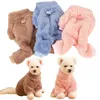 Cão vestuário inverno quente suéter pet pijama para pequenas roupas médias filhote de cachorro macio casaco francês bulldog jaqueta chihuahua teddy trajes 231102