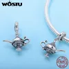 Loose Gemstones WOSTU 925 Sterling Silver Coffee Hanging Bead Basketball Pendant Leisure Charms Fit Orignal & Bracelet Necklace Jewelry Gift