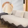 Chair Covers 1 Sheet Fluffy Sofa Mats Slipcover Imitation Plush Mordern Couch Carpet Thickened Solid Mat Irregular Shape Winter