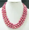 Choker Three Layers Of Baroque Freshwater Pearl Necklace Africa Nigeria Bridesmaids Necklaces 18-22"