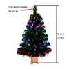 Christmas Decorations 32 Inch Green Prelit Mini Fiber Optic Tabletop Artificial Tree with 5layers Control LED Lights for Xmas Table Top 231102