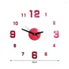 Wall Clocks Sticker Clock Acrylic Mirror Home Decor Mural Decals For Kitchen Living Room F9x8