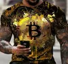 T-shirts pour hommes T-shirt Crypto Exchange Traders Gold Coin Cotton Shirts9077888