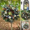 Dekorativa blommor halloween eukalyptus Garland House Decoration Green Pumpkin Plant Flower Ring Day Atmosphere