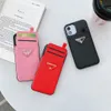 Fashion P Designer Card Slot Cases for iPhone 15 14 13 12 11 Pro Max Hi Quality Pres