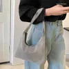 Einkaufstaschen Silber Achseltasche Strass Abend Handtasche Schulter für Damen Drop Shipping