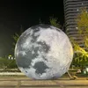 PVC airtight Inflatable Moon Ball With LED Lights Giant Planet Balloon For Event Party Show Stage Decor Advertising Hanging free ship No need to contact inflation