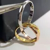 Mode 3 op 1 Designer Ring Hoge kwaliteit 316L roestvrijstalen ringen sieraden voor mannen en vrouwen zilveren ringen voor damesherenbandringen