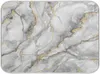 Bordmattor Vit marmorskåltorkningsmatta för köksbänk 18x24in guld marmorering granit absorberande mikrofiber torra rätter dränering