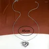 Collares colgantes de lujo para mujer, bonito collar de corazón de mariposa, cadena de Color plateado, abalorio de circón blanco, boda para mujer