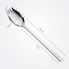 Dijkartikelen Sets Spork Integrated Spoon 304 roestvrij staal schattige salade vork creatief lang handvat servies set