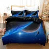 Beddengoed sets Planet Space Earth Full King Winter Dekbed Set Bed Cover Cotton Galaxy Slaapkamer Housse de Couette voor