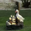 Gardendecoraties F5 Squirrel en Duck Solar Fountain Decoratie LED Lichthars Patio Outdoor Simulatiegeschenken Home Gadgets