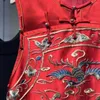 Coletes femininos primavera e outono requintado high end estilo chinês ano vermelho impressão melhorada cheongsam colete casaco mulheres top outerwear