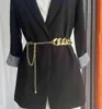 Kadınlar için Altın Zincir İnce Kemer Moda metal bel zincirleri bayanlar elbise ceket etek dekoratif bel bandı punk takı aksesuarları g23309460