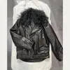 Skórzanie damskie 1019 2023 Kobiety płaszcza naturalna owczacza moda zimowa oryginalna fabrea wiatrowna samica h920 H920