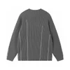 Ny AOP Jacquard -brev stickad tröja under hösten / vintern 2024Acquard Knitting Machine E Custom JnLarged Detail Crew Neck Cotton 76T59