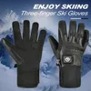 Skihandschuhe Haut Skihandschuhe Winter Thermal Skifahren Schneehandschuhe Leder Schneemobilhandschuh Snowboardhandschuhe Wasserdicht Anti-Verschleiß 231102