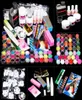 Professionele Nail Art Kit Sets Manicureset Nagelverzorgingssysteem Acrylpoeder Vloeistof Glitterlijm Tenenafscheiders Borstelpincet Prim8191901