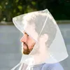 BERETS 5 PCS Sun Protection Rain Hat Plastic Visor Skydd Transparent Caps Hood Hår täcker Hattar Miss Dust-Proof