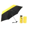 Paraplyer för sol paraply liten lätt regn platt resor ficka mini kvinnor storlek parasol vikning