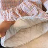 Set di abbigliamento Moda Autunno Inverno Ragazze Set di vestiti da principessa Baby Bambini Bambini Cappotto in rilievo Capispalla Gonne Dolce 2 pezzi Abiti Abiti