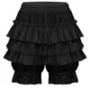 Shorts femininos Kawaii Lolita Abóbora Mulheres Lace Ruffle Bow Segurança Calças Curtas Bonito Bolo Saia Calcinhas Japonesas JK Bloomers