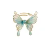 Tiktok New Fairy Butterfly Women's National Style Minority Design Avancerad justerbar ring Fashion Personlighet