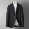 Autumn and Winter New Suit Men's Business Casual Top Fashion Wool Coat Coat Coat Men's Solid Color High end Fashion Suit