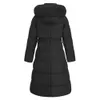 PDARA Fashion Design Coats Winter Warm Large Fur Collar Down Jacket Designer Brand Women's Long Puffer Jackets Ytterkläder Parkas