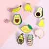 Brooches 9Pcs/Set Pin Lemon Banana Enamel Avocado Pineapple Pear Peach Brooch Lapel Badge Cute Summer Fruit Jewelry Gift For Children