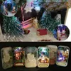 Doll House Accessories Box Theatre Dollhouse Wood Miniature Home Nostalgic Theme Dollhouse Furniture Toys for Kids 231102