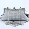 Evening Bags Evening gold Clutch Bag Glitter Bead Designer Elegant Woman Party bags Vintage Fashion Bridal Purse Silver Handbag Clutch Purse 230403