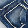 Jaquetas masculinas retro multi bolso denim lã de cordeiro jaqueta de algodão homens e mulheres inverno velo engrossar casaco quente parka