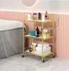 Simple trolley beauty salon dedicated three-layer light luxury nail beauty eyelash tattoo storage mobile tool car shelving